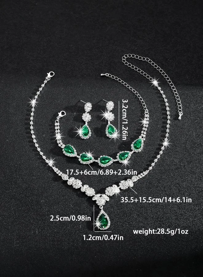 Take Two  3-Piece Embellished Necklace, Bracelet And Earrings Jewelry Set for Women | Best Price UAE